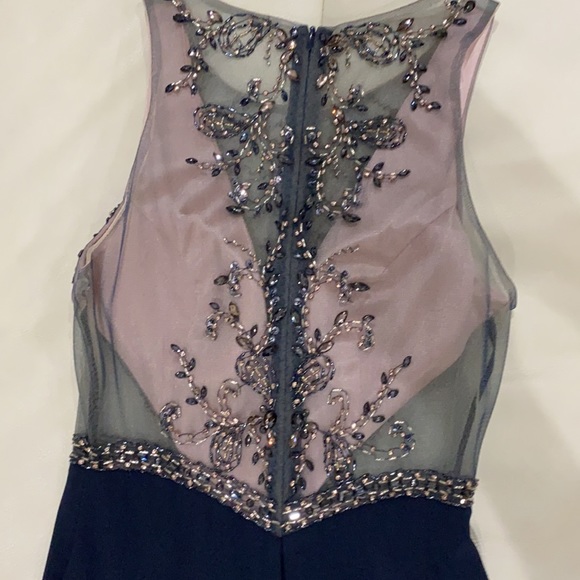 Floor length gown Navy blue size 4 - Picture 7 of 12